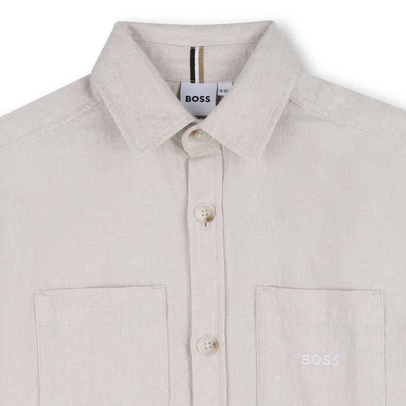 Chemise à manches courtes ivoire