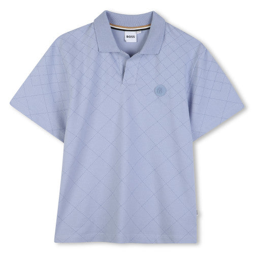 Polo à manches courtes bleu marine