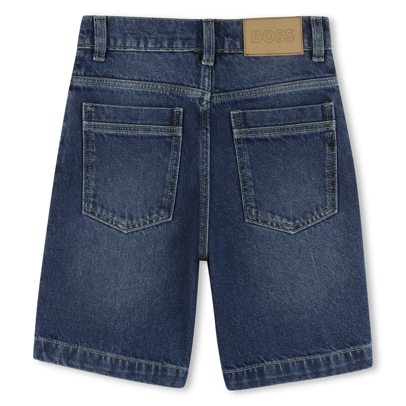 Short en jean DOUBLE STONE + BROSSAGE