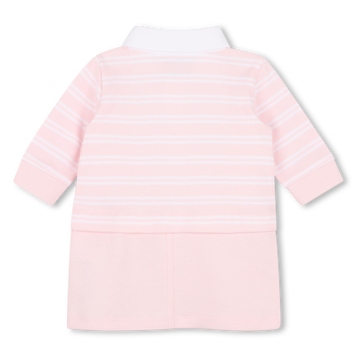 Robe polo rayée BOSS bébé fille – Rose