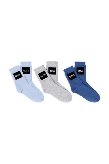 Lot de 3 paires de chaussettes BOSS garçon – Bleu