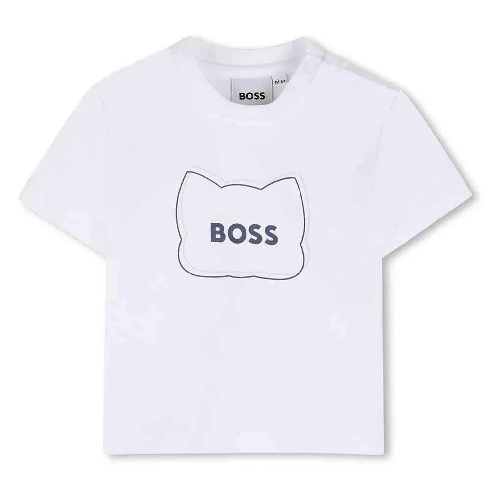 ENSEMBLE BOSS 3 PIÈCES BLEU – T-SHIRT, SWEAT SANS MANCHES & SHORT