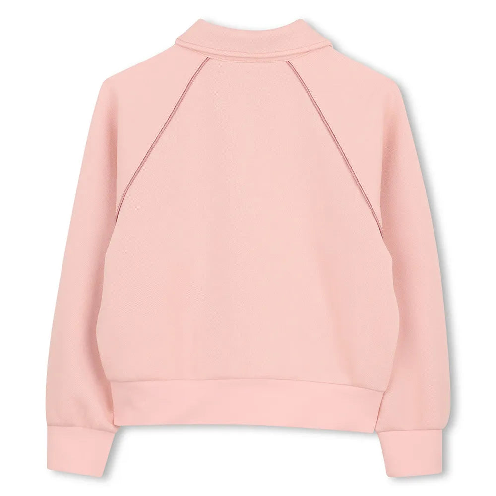 Cardigan zippé BOSS fille – Rose