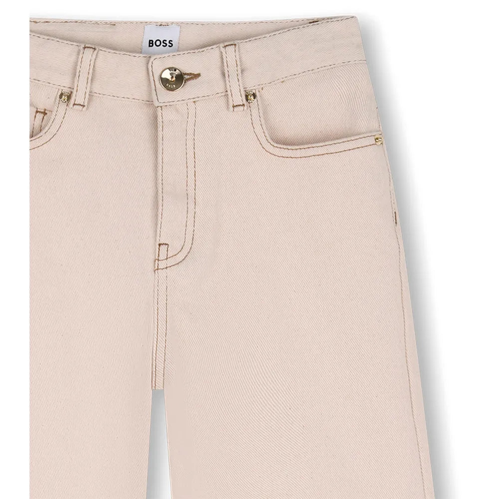 Pantalon large BOSS fille – Beige