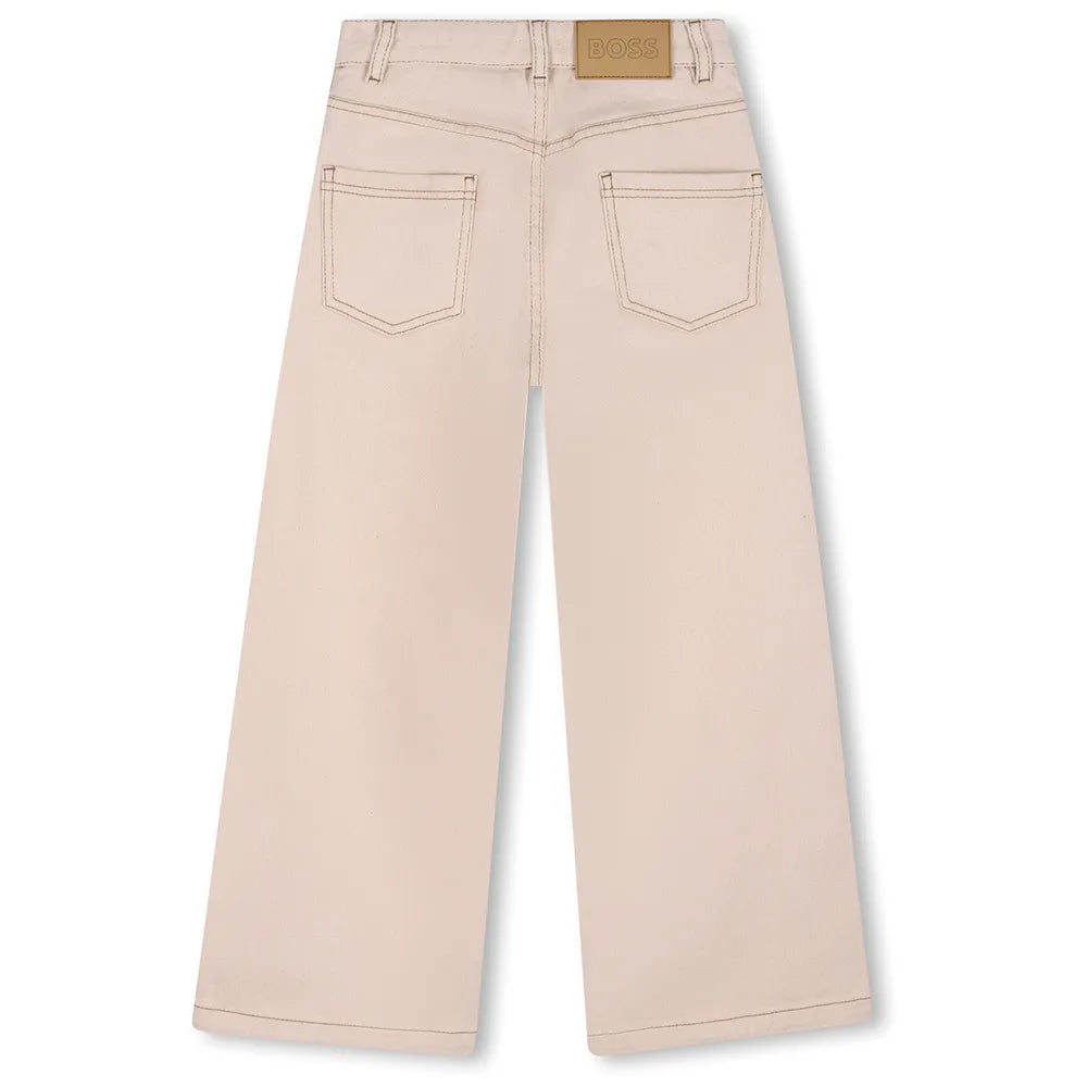 Pantalon large BOSS fille – Beige