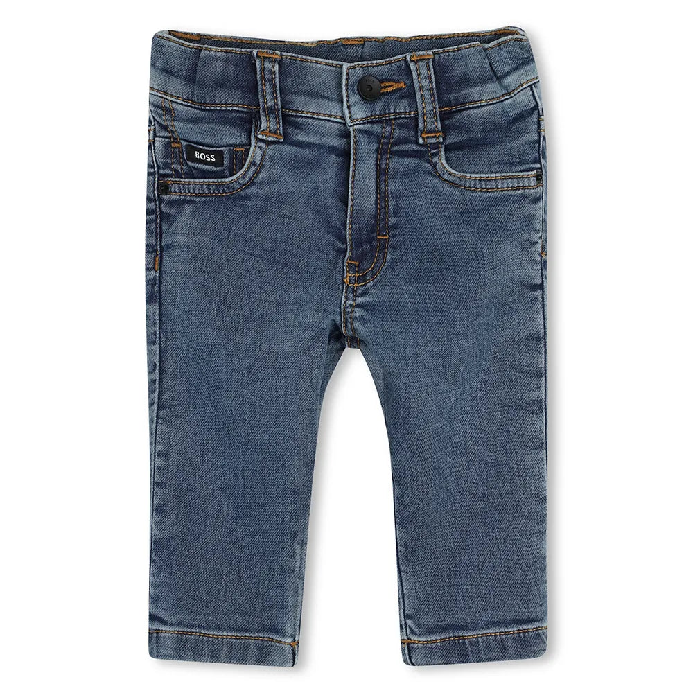 Jean en denim stretch BOSS bébé garçon – Bleu