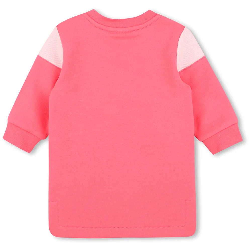 Robe sweat BOSS bébé fille – Rose