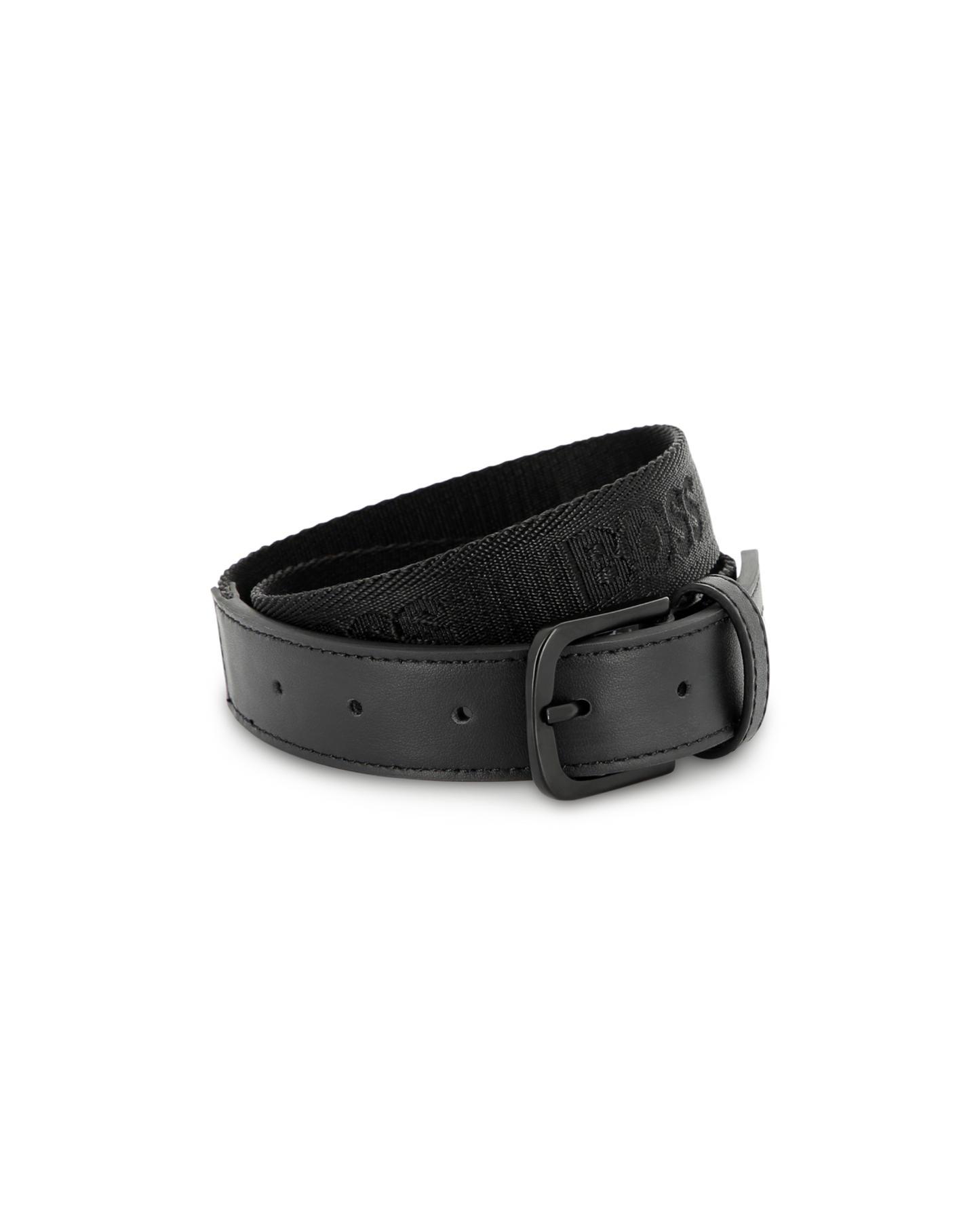 einture boss enfant noir vue complete avec boucle et logo