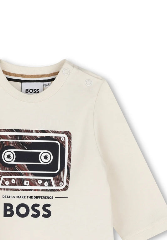 T-shirt manches longues imprimé cassette BOSS bébé garçon