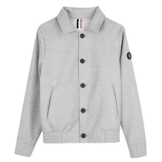 Veste boutonnée BOSS garçon – Gris