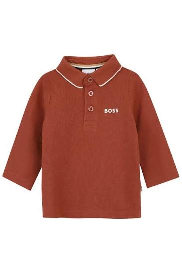 Polo manches longues BOSS bébé garçon – Rouge