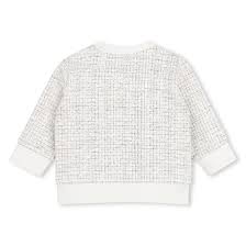 Sweat à micro-carreaux BOSS bébé garçon – Crème