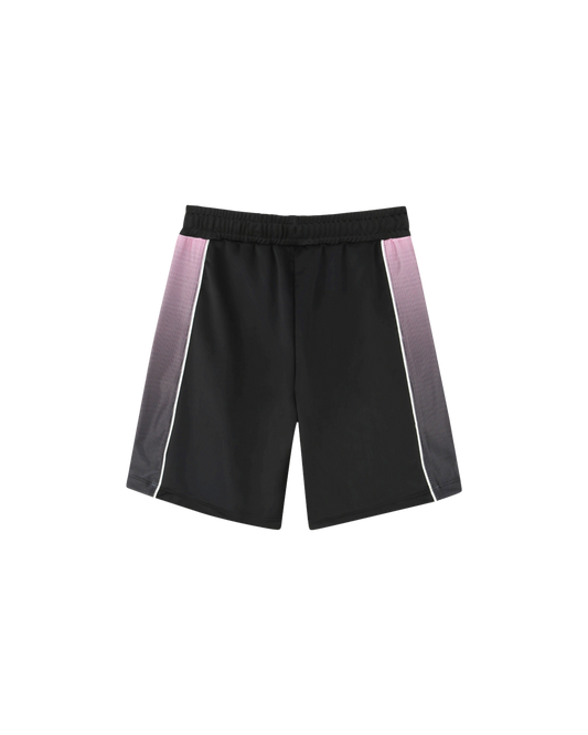 short sport boss enfant noir rose vue face avec logo