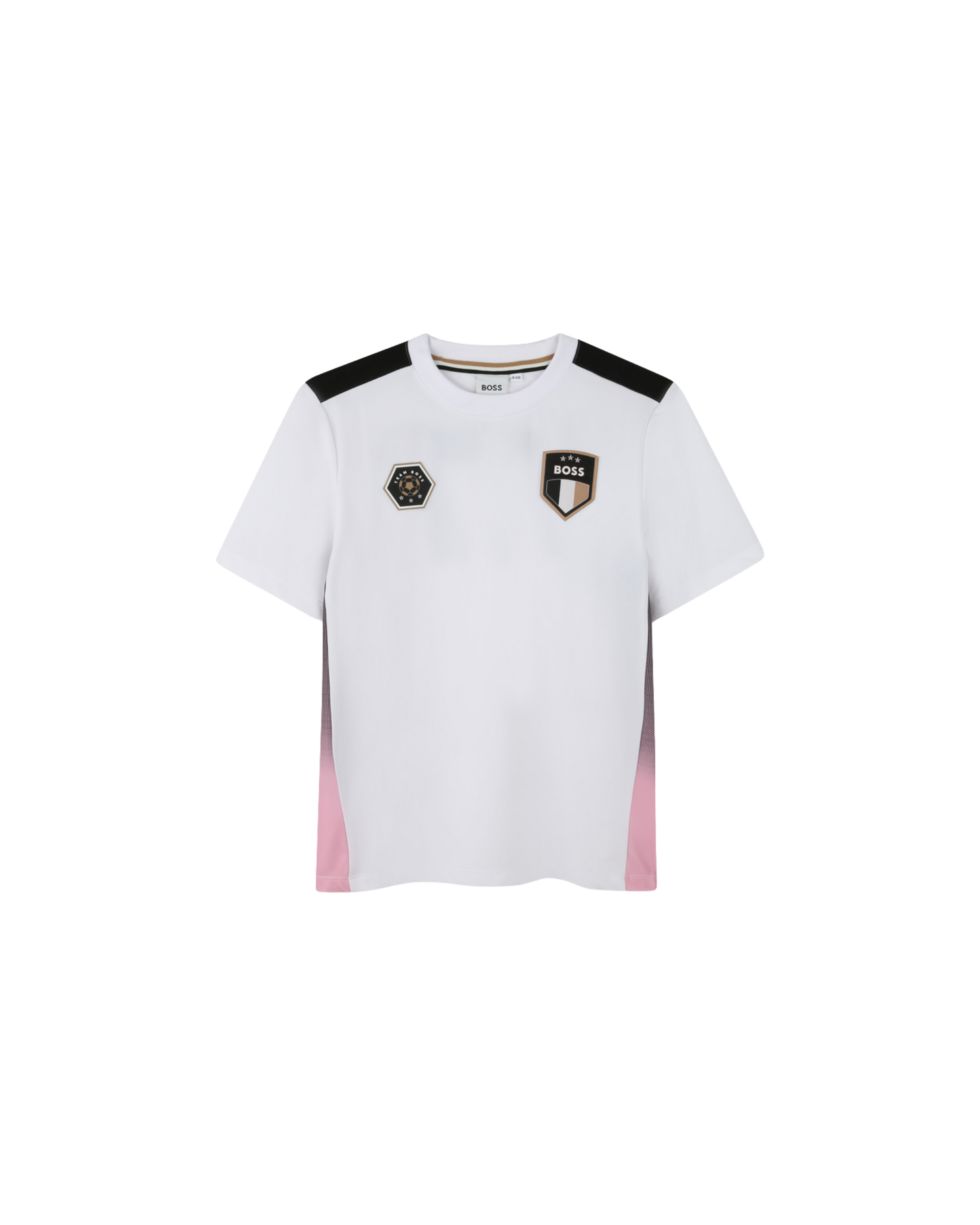 t shirt sport boss enfant blanc noir rose